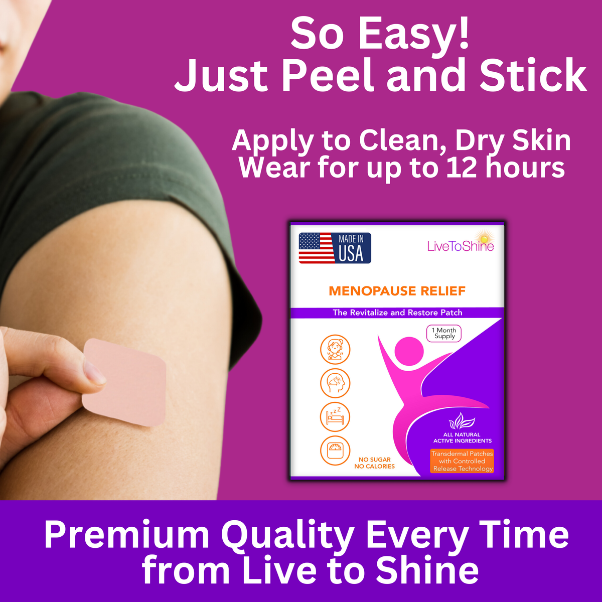 Menopause Support Patch with Black Cohosh & Ashwagandha