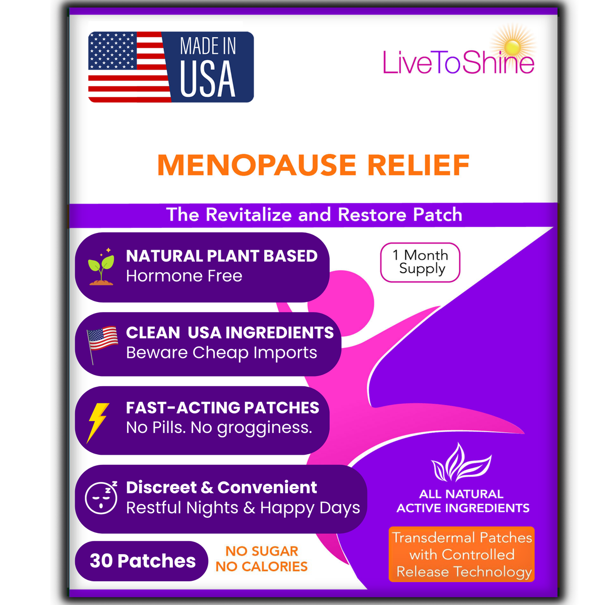 Menopause Support Patch with Black Cohosh & Ashwagandha