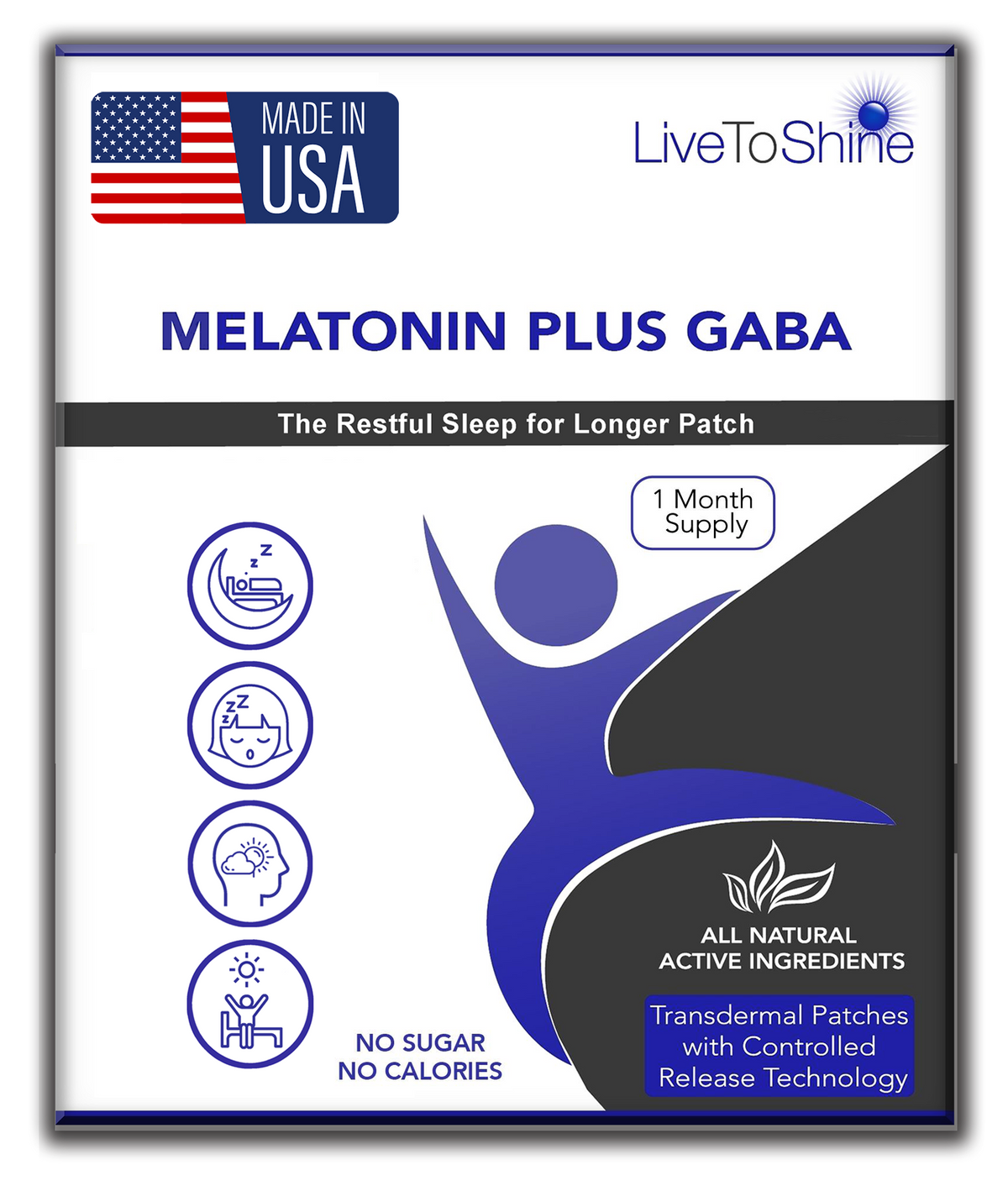 Melatonin & GABA Sleep Patches – 5mg Melatonin + 4mg GABA